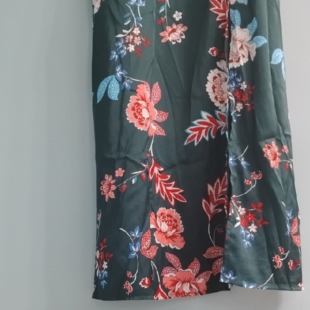 NWT Fashionme Floral V-Neck Spaghetti-Strap Maxi Dress Size XL - Picture 4 of 9